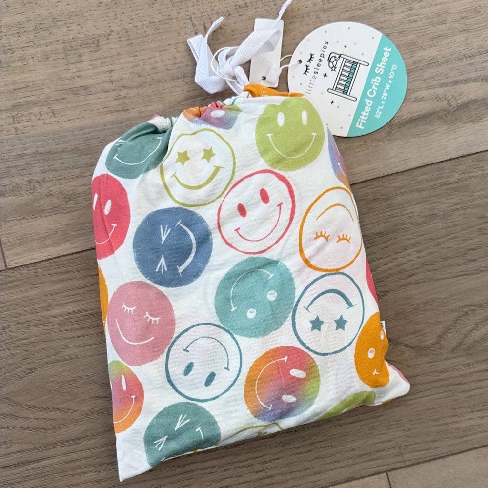 Little Sleepies Smiley Face Fitted Crib Sheet